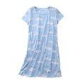 thumbnail image 1 of ATENAR Nightgowns for Women,Womens Nightgown,Gowns for Women,Easy Care,Comfort Fit,Printed,Blue,XL(US:10), 1 of 2