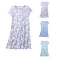 thumbnail image 1 of WJHWSX Nightgowns for Women,Womens Nightgown,Gowns for Women,Easy Care,Comfort Fit,Printed,Purple,M(US:6), 1 of 9