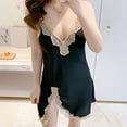 thumbnail image 1 of WJHWSX Nightgowns for Women,Womens Nightgown,Moisture Wicking,Breathable,Solid,Black,L, 1 of 3