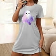 thumbnail image 1 of WJHWSX Nightgowns for Women,Womens Nightgown,Slip-On,Breathable,Printed,Gray,S(US:4), 1 of 5