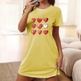 thumbnail image 1 of WJHWSX Nightgowns for Women,Womens Nightgown,Slip-On,Breathable,Printed,Yellow,XL(US:10), 1 of 5