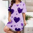 thumbnail image 1 of WJHWSX Nightgowns for Women,Womens Nightgown,Slip-On,Moisture Wicking,Printed,Purple,2XL(US:12), 1 of 5