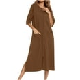 thumbnail image 1 of WJHWSX Nightgowns for Women,Womens Nightgown,Soft,Comfort Fit,Solid,Brown,S, 1 of 6