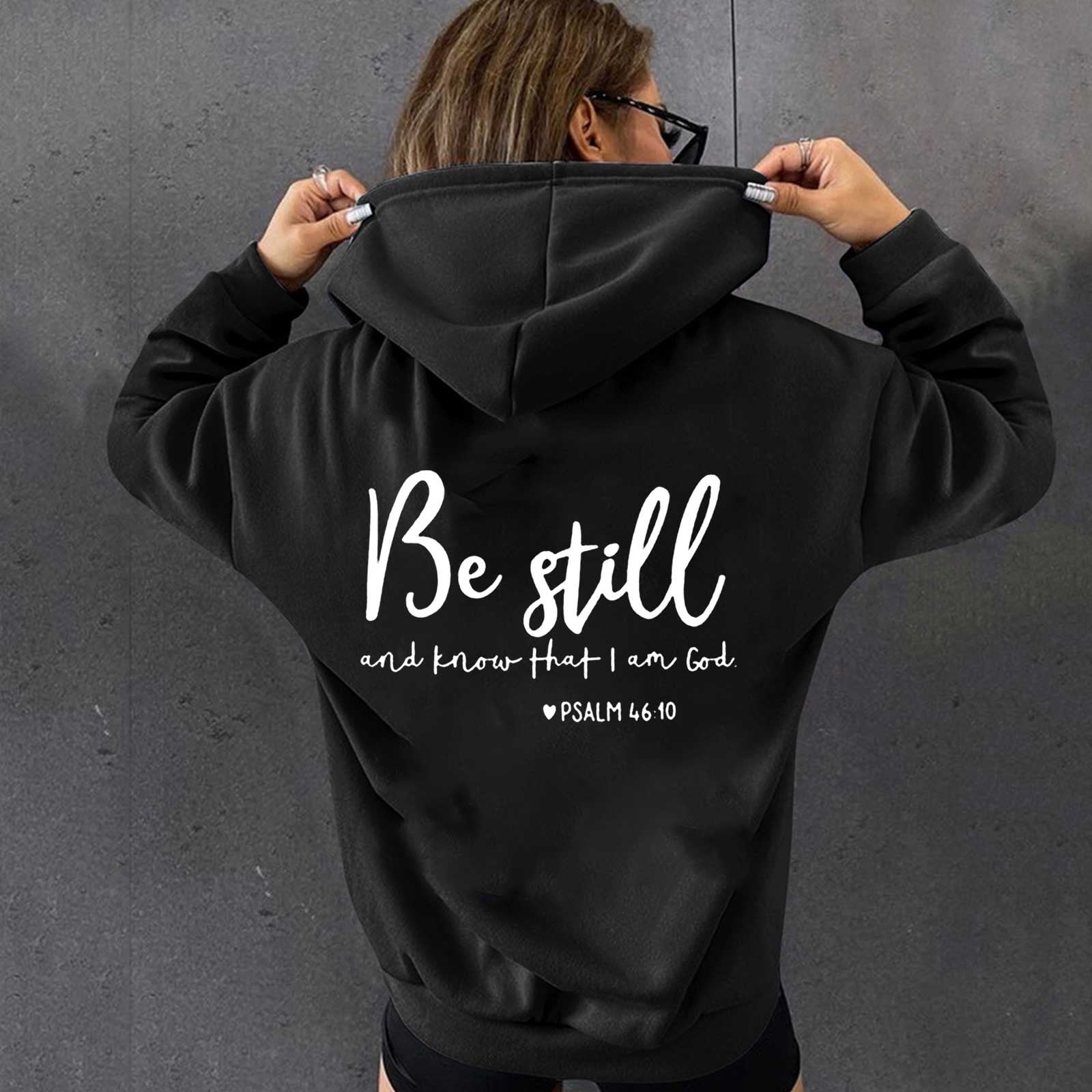 WJHWSX Nursing Hoodie Casual Women Hoodies Clearance Under 10.00 Black