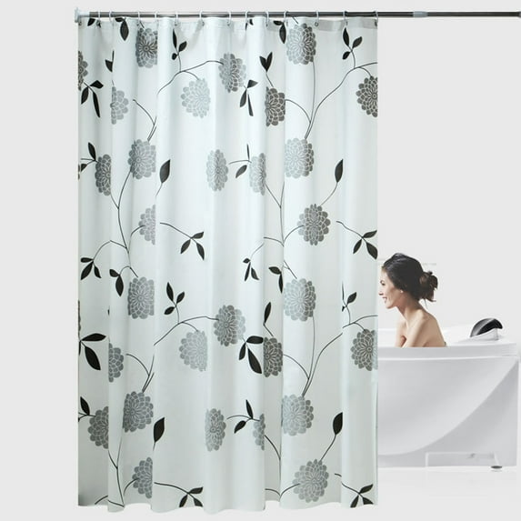 WJHWSX PEVA Shower Curtain Liner,Shower Curtain Liner Mildew Resistant,Non-Toxic, Eco-Friendly, Convenient,and Durable Shower Curtain,White,59.06"*78.74"