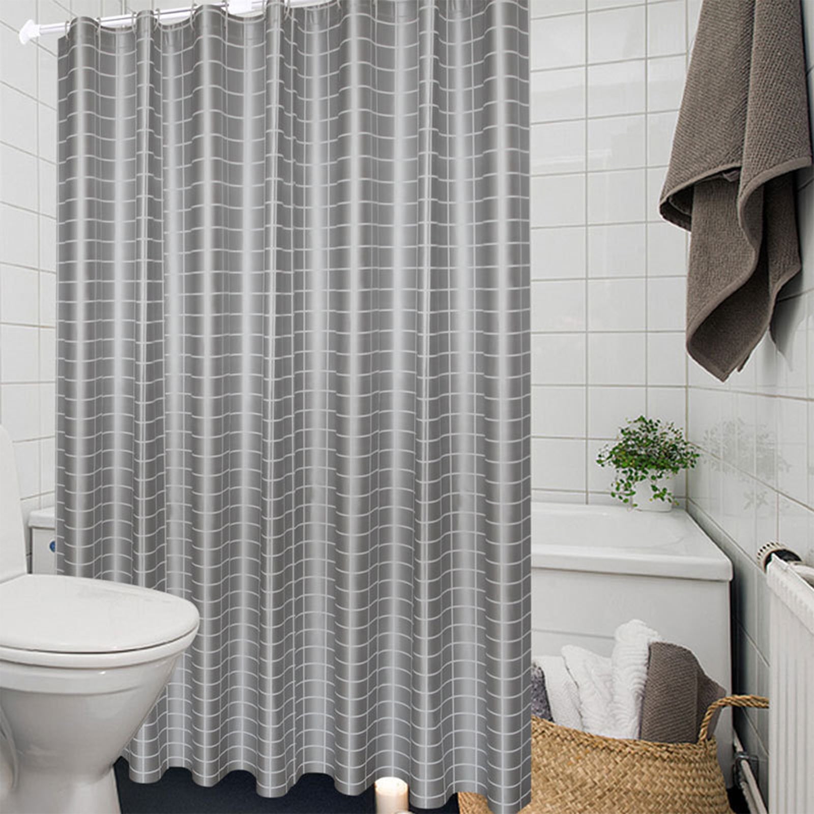 WJHWSX PEVA Shower Curtain,Shower Curtain Liner Mildew Resistant,Non