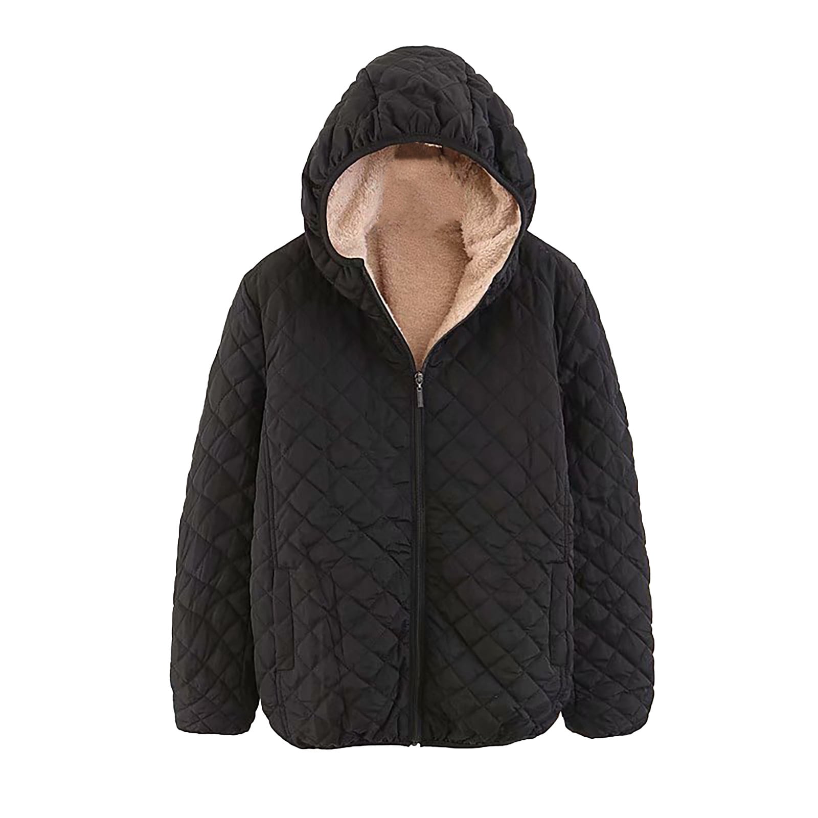 WJHWSX Puffer Jacket Women Slim Aesthetic Hook And Eye Winter Jacket
