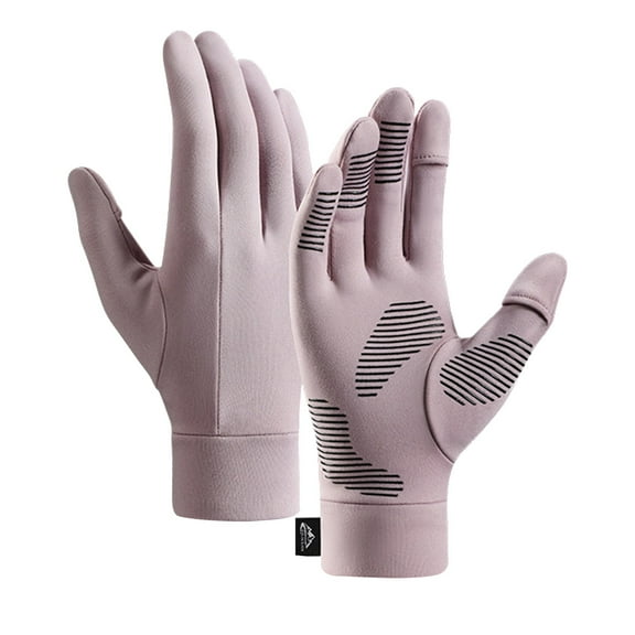WJHWSX Riding Gloves Motorcycle Touchscreen Mens Warm,Skiing and Cycling Plush Gloves,Cloth,Purple