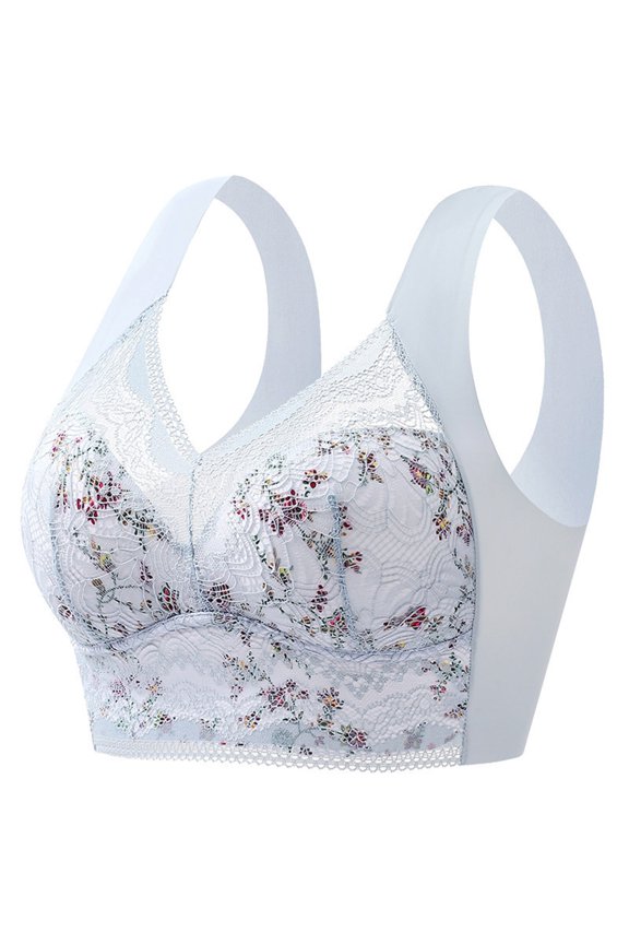 Womens Bras,Push Up Bra,Bras for Women,Comfort Fit,Soft,Solid,Polyester,Blue,3XL(US:14)