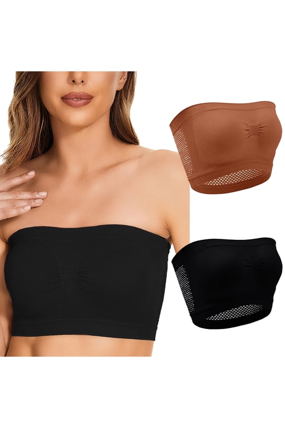 Womens Bras,Strapless Bra,Bras for Women,Stretch Fabric,Breathable,Solid,Nylon,Spandex,Brown,6XL(US:20)
