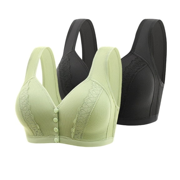ATENAR Supportive Bras for Women,Wireless Bras for Women,Bras for Women,Comfort Fit,Soft,Solid,Nylon,Spandex,Green,38