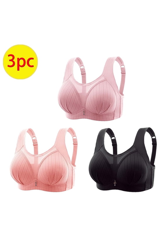 Supportive Bras for Women,Wireless Bras for Women,Bras for Women,Comfort Fit,Soft,Solid,Nylon,Spandex,Pink,M
