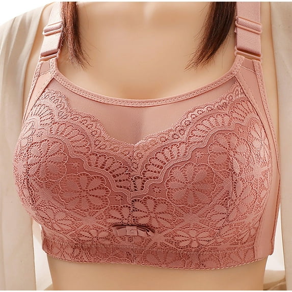 ATENAR Supportive Bras for Women,Wireless Bras for Women,Bras for Women,Comfort Fit,Soft,Solid,Nylon,Spandex,Watermelon Red,40