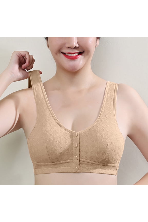 Supportive Bras for Women,Wireless Bras for Women,Bras for Women,Soft,Stretch Fabric,Solid,Nylon,Spandex,Beige,3XL(US:14)
