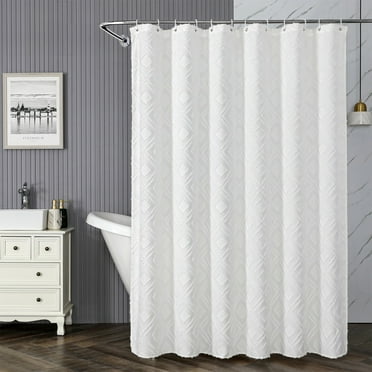 WJHWSX Shower Curtain Liners Mildew Resistant,Fabric Shower Curtain,Waterproof, Mildew-Resistant, Foam-Proof Shower Curtain,White,70.87"*78.74"