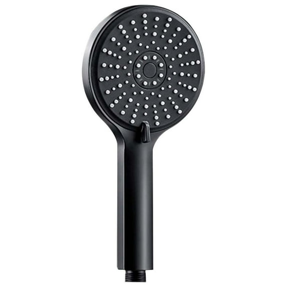 WJHWSX Shower Heads 5 Setting,Clearance Adjustable Shower Head,Round,Plastic,Black