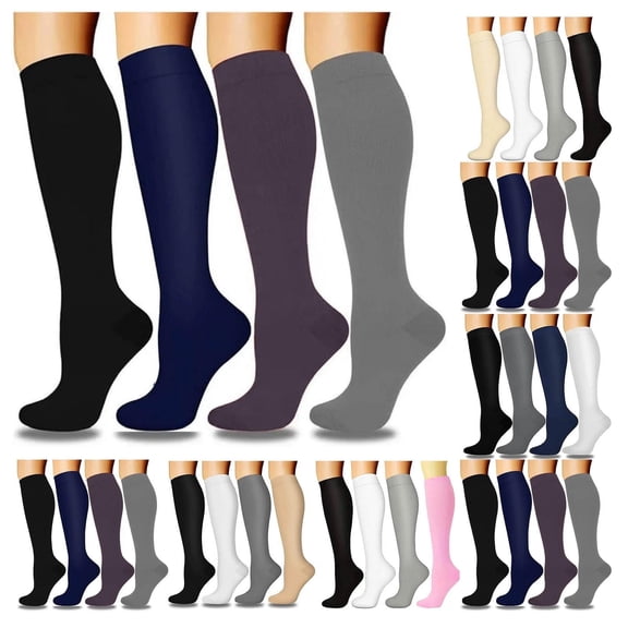 ssuyfkrb Socks for Women,Womens Compression Socks,Socks for Women,Breathable,Shaping,Cotton,Blue,L/XL