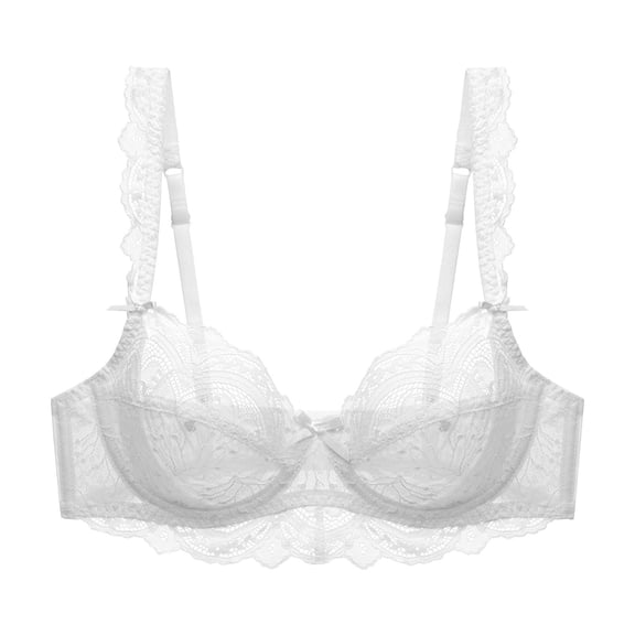 ATENAR Supportive Bras for Women,Push Up Bra,Bras for Women,Comfort Fit,Soft,Solid,Nylon,Spandex,White,3XL