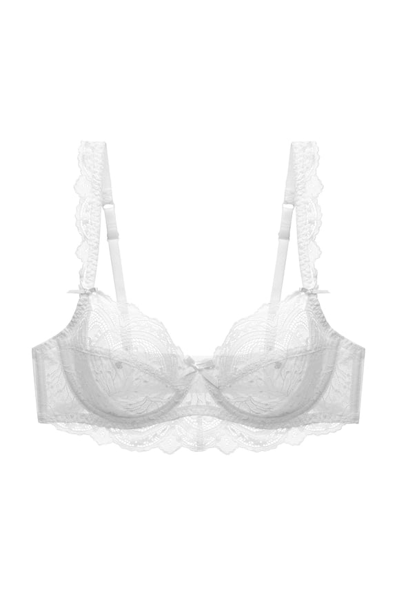 Supportive Bras for Women,Push Up Bra,Bras for Women,Comfort Fit,Soft,Solid,Nylon,Spandex,White,3XL