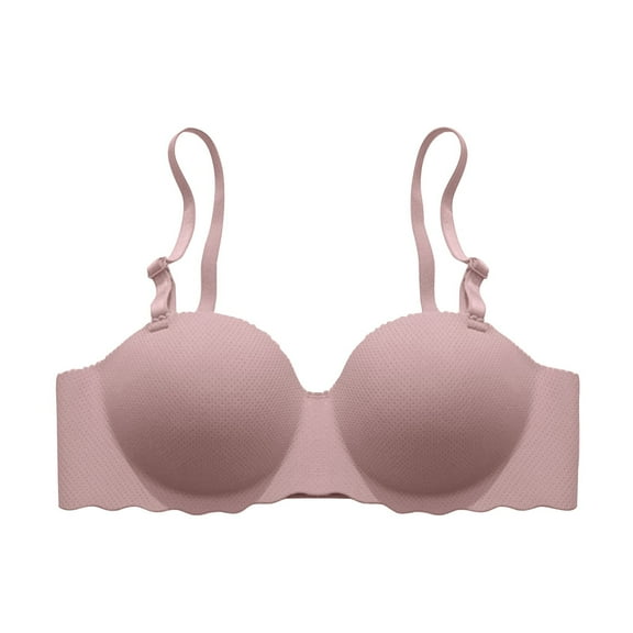 ATENAR Supportive Bras for Women,Push Up Bra,Bras for Women,Stretch Fabric,Breathable,Solid,Nylon,Spandex,Pink,S(US:4)