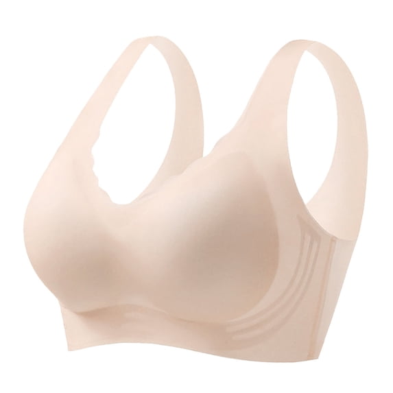 ATENAR Supportive Bras for Women,Wireless Bras for Women,Bras for Women,Comfort Fit,Soft,Solid,Nylon,Spandex,Beige,XL