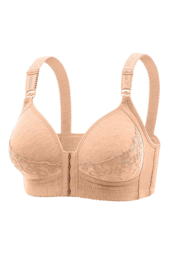 Supportive Bras for Women,Wireless Bras for Women,Bras for Women,Stretch Fabric,Breathable,Solid,Cotton,Yellow,M