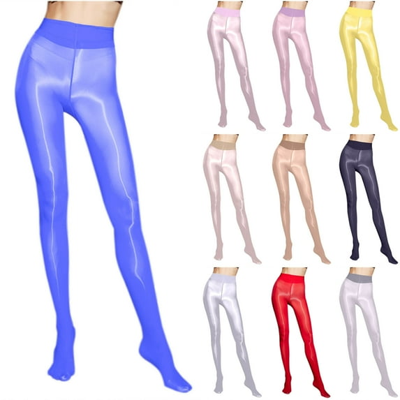 ATENAR Tights For Women,Support Control Top Sheer Tights,Compression,Invisable,Opaque,Solid,Nylon,Spandex,Blue,M(US:6)