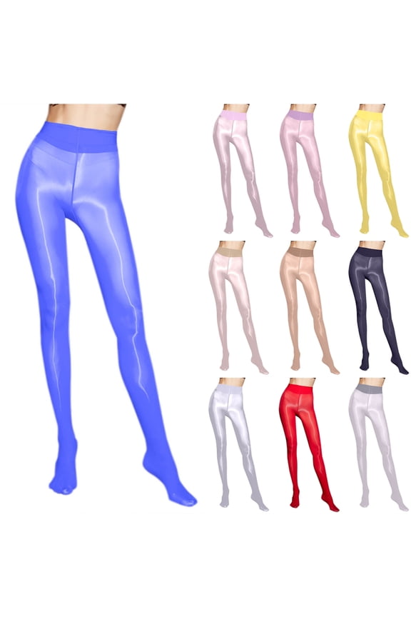 Tights For Women,Support Control Top Sheer Tights,Compression,Invisable,Opaque,Solid,Nylon,Spandex,Blue,M(US:6)