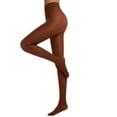 thumbnail image 1 of ATENAR Tights For Women,Support Control Top Sheer Tights,Pantyhose,Compression,Opaque,Solid,Brown,L(US:8), 1 of 1