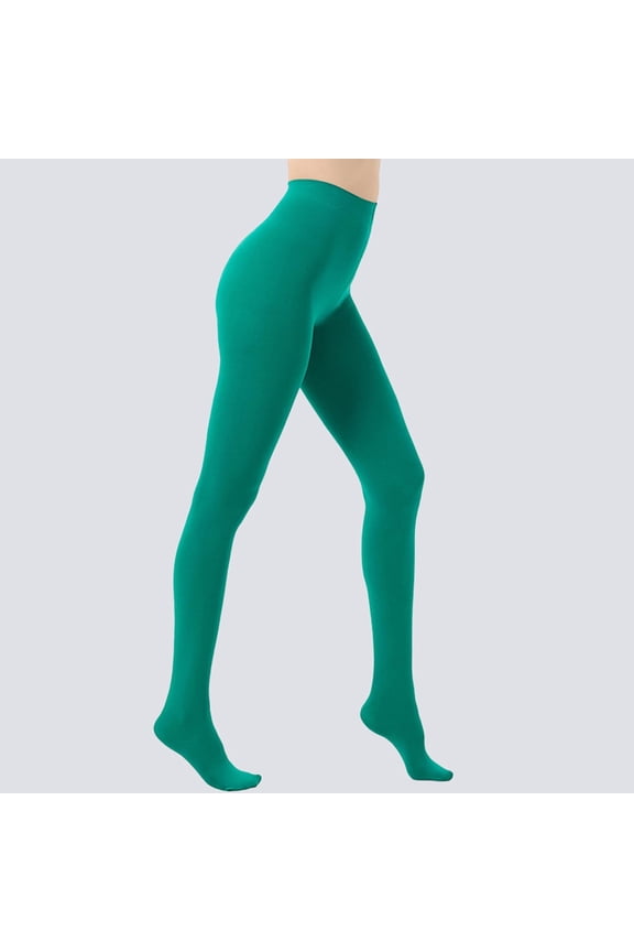 Tights For Women,Support Control Top Sheer Tights,Opaque,Shaping,Compression,Solid,Nylon,Spandex,Green,Free Size