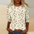 thumbnail image 1 of WJHWSX Tops for Women,Womens Fall Tops,Comfort Fit,Crew Neck,Printed,Multicolor,L, 1 of 5