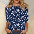 thumbnail image 1 of WJHWSX Tops for Women,Womens Fall Tops,Soft,Crew Neck,Printed,Multicolor,L, 1 of 5