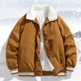 thumbnail image 1 of ATENAR Mens Coats Outerwear Winter,Men's Winter Coat,Insulated,Cold Weather,Long Sleeve,Solid,Cotton,Brown,XL(US:10), 1 of 4