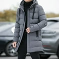 thumbnail image 1 of ATENAR Winter Coats for Men,Winter Jackets for Men,Windproof,Insulated,Cold Weather,Solid,Cotton,Gray,M, 1 of 4
