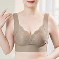 thumbnail image 1 of ATENAR Wireless Bras for Women,Womens Bras,Breathable,Comfort Fit,Solid,Nylon,Spandex,Coffee,XL(US:10), 1 of 8