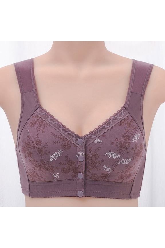 Wireless Bras for Women,Womens Bras,Breathable,Comfort Fit,Solid,Nylon,Spandex,Purple,S(US:4)