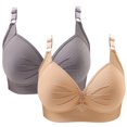 thumbnail image 1 of ATENAR Wireless Bras for Women,Womens Bras,Comfort Fit,Soft,Solid,Nylon,Multicolor,XL(US:10), 1 of 2