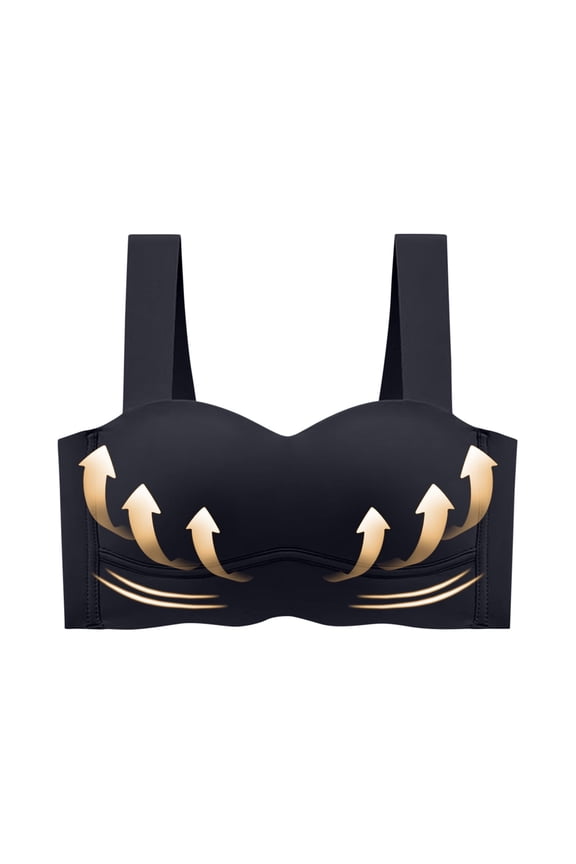 Wireless Bras for Women,Womens Bras,Comfort Fit,Soft,Solid,Nylon,Spandex,Black,M(US:6)