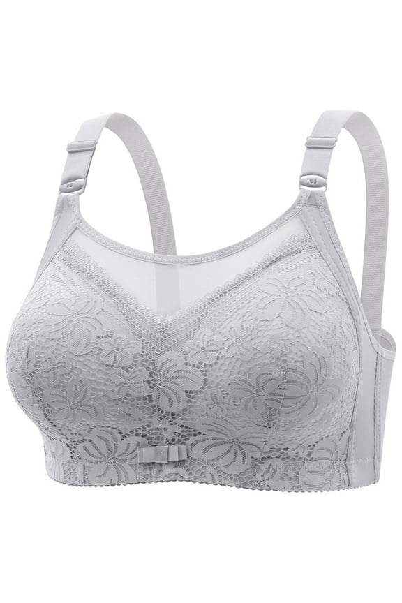 Wireless Bras for Women,Womens Bras,Comfort Fit,Soft,Solid,Nylon,Spandex,Gray,36