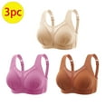 thumbnail image 1 of ATENAR Wireless Bras for Women,Womens Bras,Comfort Fit,Soft,Solid,Nylon,Spandex,Hot Pink,3XL, 1 of 9