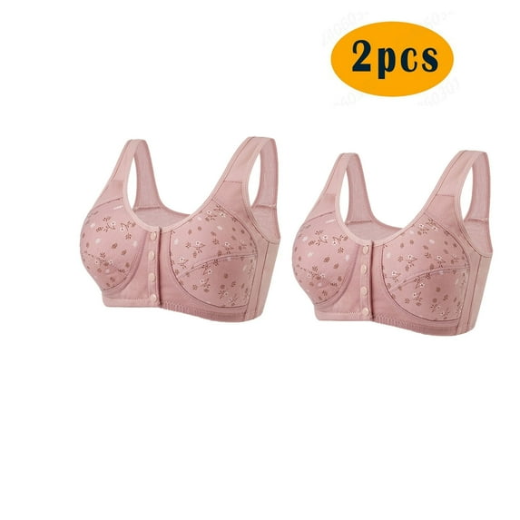 ATENAR Wireless Bras for Women,Womens Bras,Comfort Fit,Soft,Solid,Nylon,Spandex,Pink,S(US:4)