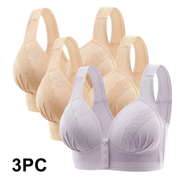 ATENAR Wireless Bras for Women,Womens Bras,Comfort Fit,Soft,Solid,Nylon,Spandex,Purple,XL(US:10)