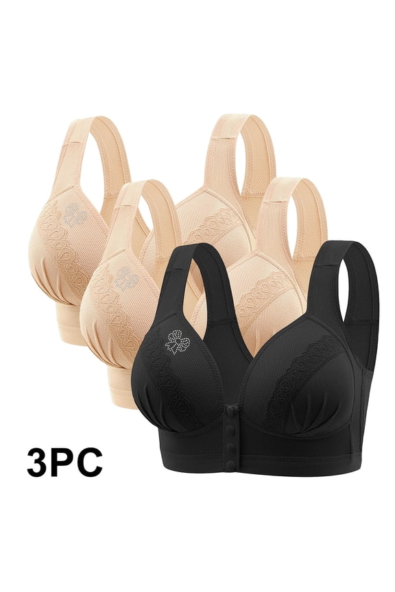 Wireless Bras for Women,Womens Bras,Soft,Stretch Fabric,Solid,Nylon,Spandex,Black,S(US:4)
