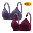 thumbnail image 1 of ATENAR Wireless Bras for Women,Womens Bras,Soft,Stretch Fabric,Solid,Nylon,Spandex,Blue,S(US:4), 1 of 4