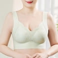 thumbnail image 1 of ATENAR Wireless Bras for Women,Womens Bras,Soft,Stretch Fabric,Solid,Nylon,Spandex,Green,M(US:6), 1 of 9