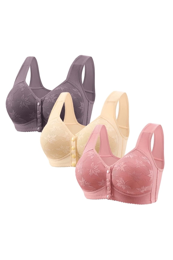 Wireless Bras for Women,Womens Bras,Soft,Stretch Fabric,Solid,Polyester,Spandex ,Multicolor,2XL
