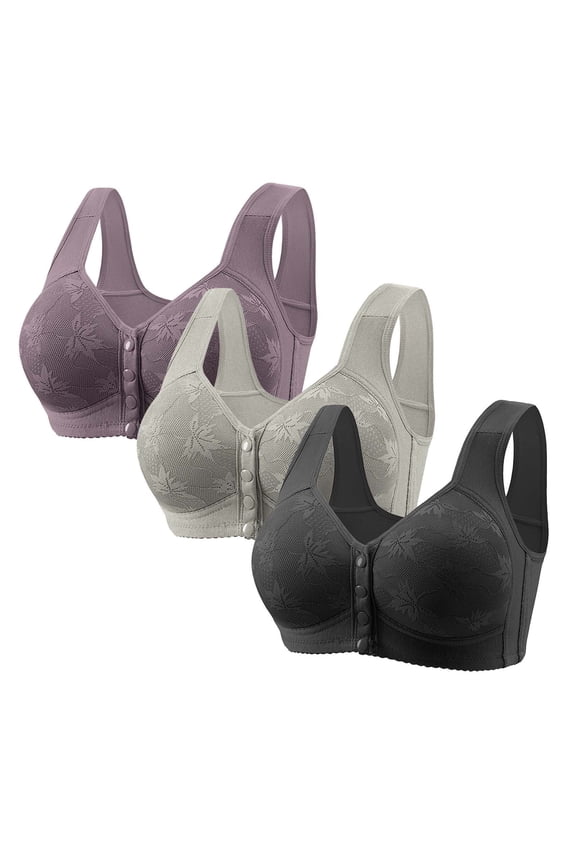 Wireless Bras for Women,Womens Bras,Soft,Stretch Fabric,Solid,Polyester,Spandex ,Multicolor,2XL