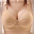 thumbnail image 1 of ATENAR 4PC Wireless Bras for Women,Womens Bras,Stretch Fabric,Breathable,Solid,Beige,2XL(US:12), 1 of 6