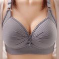 thumbnail image 1 of ATENAR 4PC Wireless Bras for Women,Womens Bras,Stretch Fabric,Breathable,Solid,Gray,S(US:4), 1 of 4