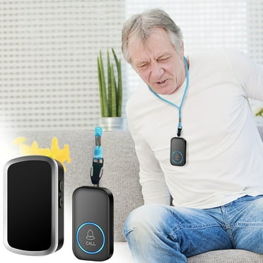 WJHWSX Wireless Doorbell,Smart Doorbell Wireless,2-Way Talk,LED Flashing for Hearing Impaired with 1 Receiver,ABS